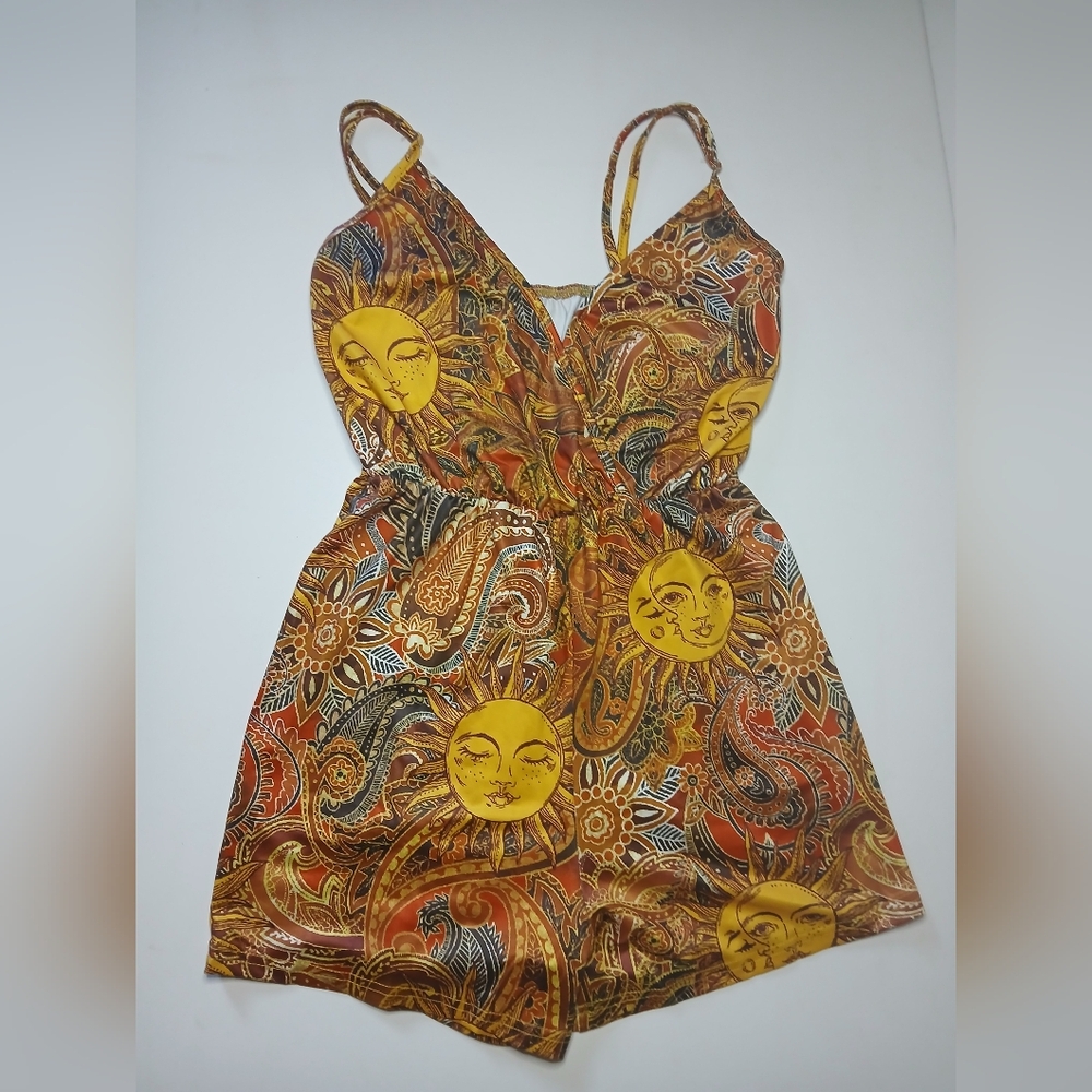 Sun & Moon Boho Fairycore Romper